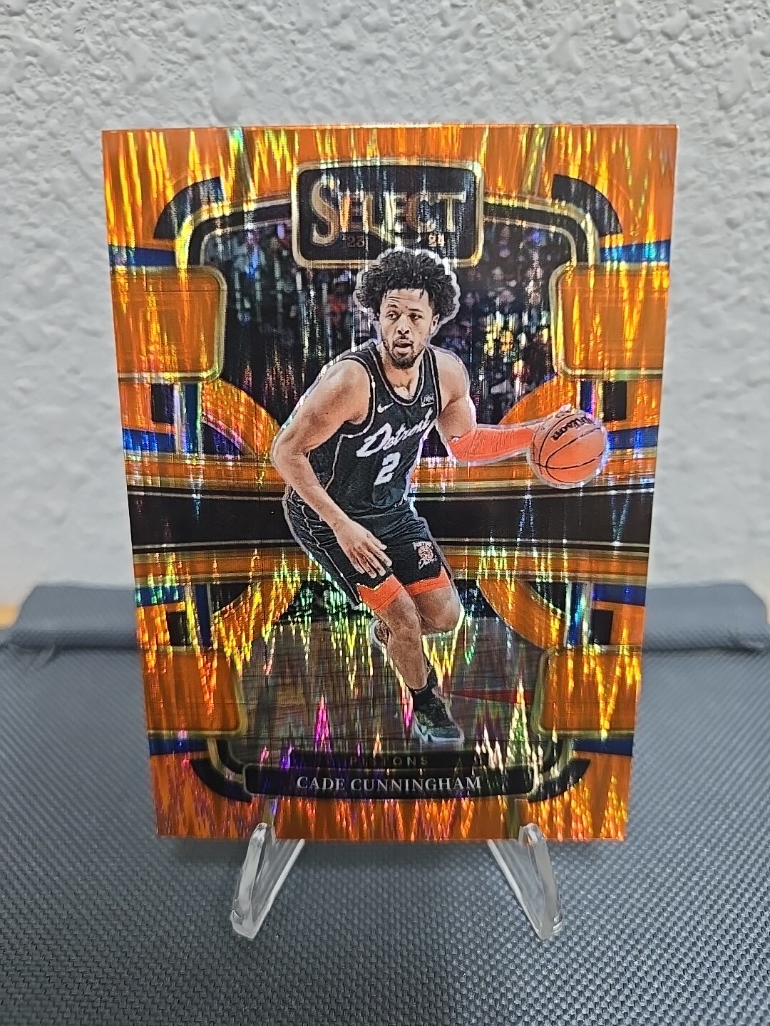 2023-24 Select Premier Cade Cunningham Orange Flash Prizm Concourse #175 Pistons
