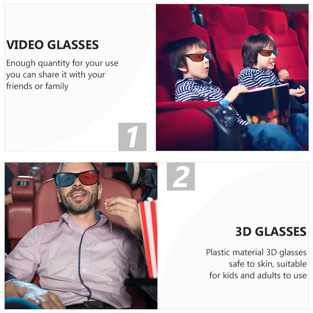 20PCS Movie Goggles 3D Style Glasses Movie Goggles Anaglyph Sunglasses
