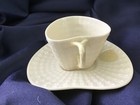 vintage BELLEEK heart shape CUP & SAUCER SET gold 1980-1992 hallmark EXCELLENT! — photo 5