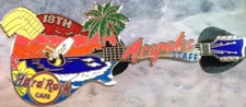 Hard Rock Cafe ACAPULCO 2007 18th Anniversary STAFF PIN Guitar LE 120 HRC #41411