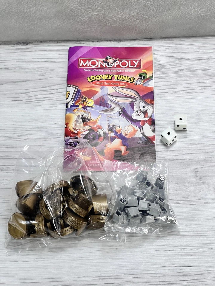 Folleto de instrucciones Looney Tunes Monopoly casas de repuesto hoteles Foto 2 de 4