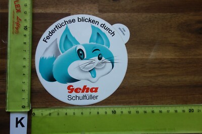Alter Aufkleber Schule Büro Füller Stifte Kugelschreiber GEHA (KE)