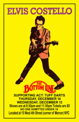 ELVIS COSTELLO REPLICA 1977 CONCERT POSTER | eBay