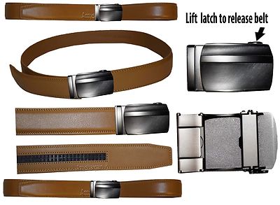 Real Leather Men s Beltcsiz (M) Automatic lock Dress & Casual belt. Fashion belt