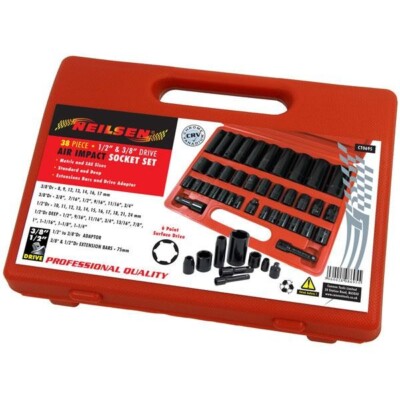 66PC 1/2" Drive Impact Socket Set Deep & Standard SAE Metric - Foto 6