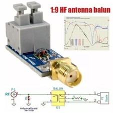 ESD Protected Balun 19 Long Wire HF Antenna RTLSDR Ham Radio Dipole for SMA