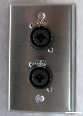 PROCRAFT SPL-NCJ6FI-S-2X-SS 1 Gang Stainless Steel Wall Plate w/ 2) NCJ6FI-S
