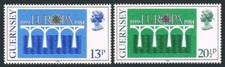 Guernsey 281-282,MNH.Michel 286-287. EUROPE CEPT-1984.Bridge.