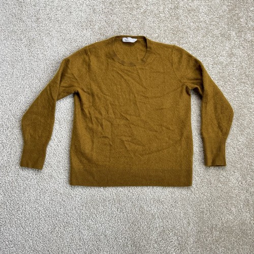 Everlane Pullover Crew Neck Cashmere Sweater Sz. XS/SMALL Mustard Yellow