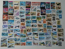 Planes/Aircraft/Aviation Stamps Collection - 100 to 1000 Different Stamps 