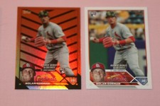 NOLAN GORMAN (2) RC 2023 TOPPS UPDATE ORANGE FOIL & BASE #US212 ST. LOUIS