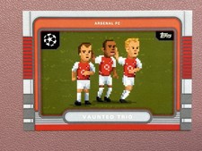 2025-26 Topps UEFA Arsenal Vaunted Trio 8-Bit Shots Bergkamp Henry Ljungberg
