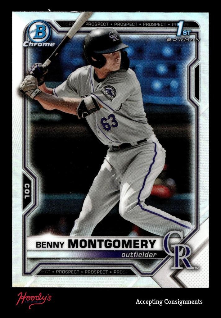 2021 Bowman Chrome Draft Refractor #BDC84 Benny Montgomery 1st ROOKIE ROCKIES
