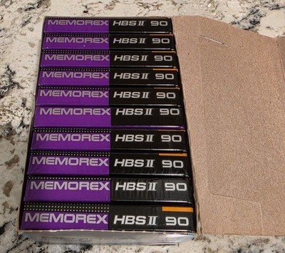 10 New/Sealed Memorex HBS II 90 High Bias Cassettes Tapes in Open Retail Box