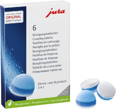 JURA Original   3-Phase Cleaning Tablets for 6 Cleanings   TÜV-Certified Hygiene