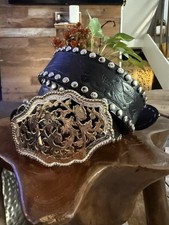 Express Leather Western Inspired Belt Sz M