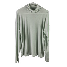 NWOT Everlane Mint Top Pull On Turtle Neck 100% Cotton Stretch Long Sleeve L