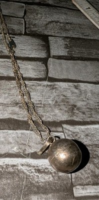 Vintage Silver Harmony Ball (Chimes) 18'' Chain Non Sterling 