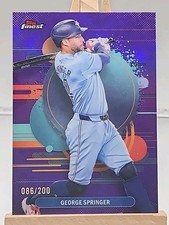 2025 Topps Finest George Springer Uncommon 086/200 Purple Refractor Blue Jays 