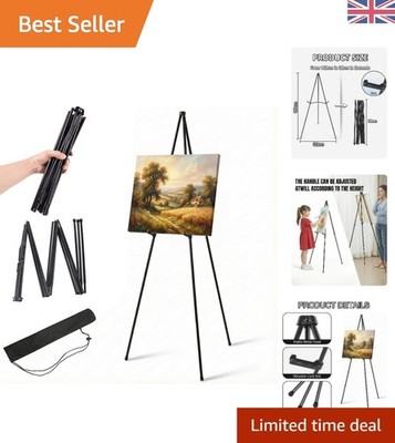 Tragbare schwarze Kunst Staffelei Ständer - verstellbar 169cm Display für Künstler & Events