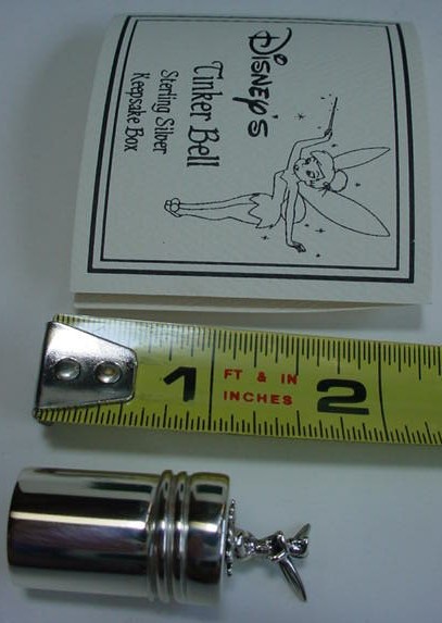 Disney Tinker Bell Sterling Silver Keepsake Box