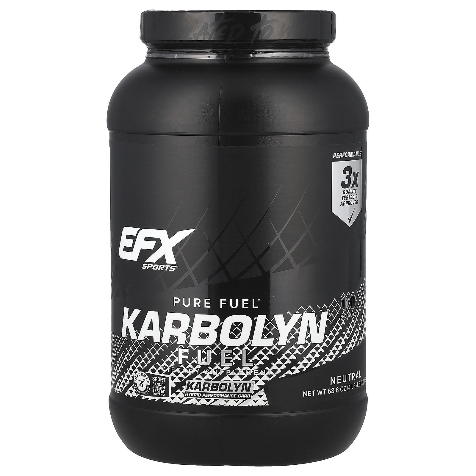 EFX Sports Karbolyn Fuel Neutral 68, 8 унций, 1950 г, без глютена, Informed Sport