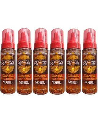 Creme Of Nature Arganöl Style & Shine Foaming Mousse 207ml 6er Pack