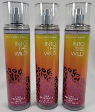 Bath Body Works INTO THE WILD Fine Fragrance Mist 8 oz Lot of 3 Orange