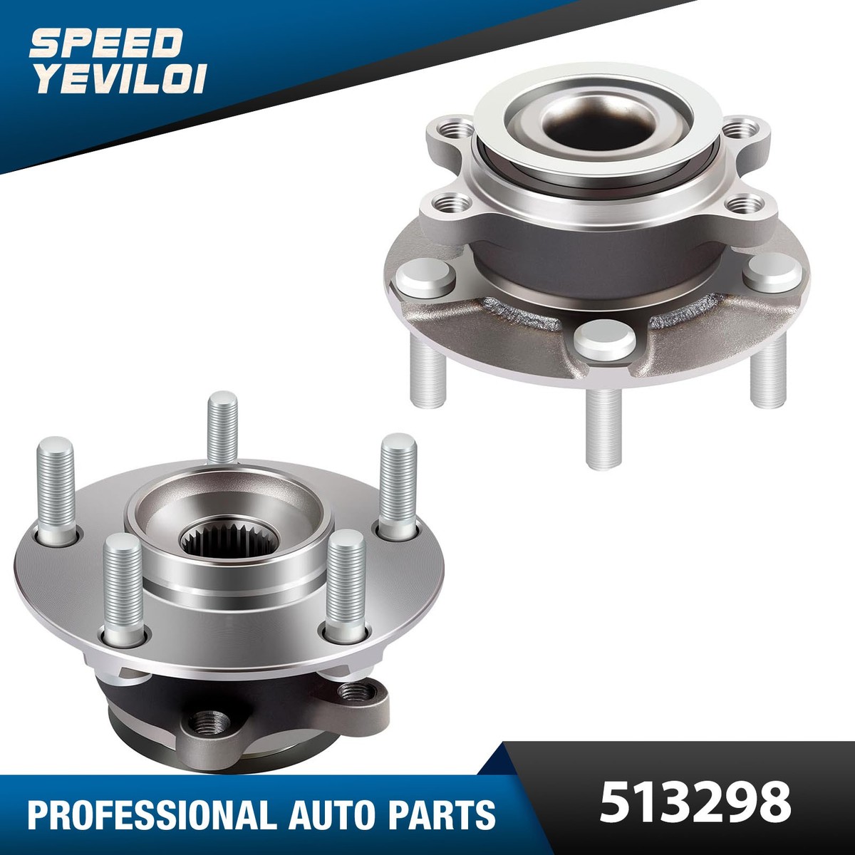 Pair Front Wheel Hub and Bearing Assembly For 2007-2012 Nissan Sentra L4 2.5L