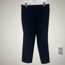 Escada Black Pull On Side Zip Black Quiet Luxury Capsule Trouser Pants SZ 42