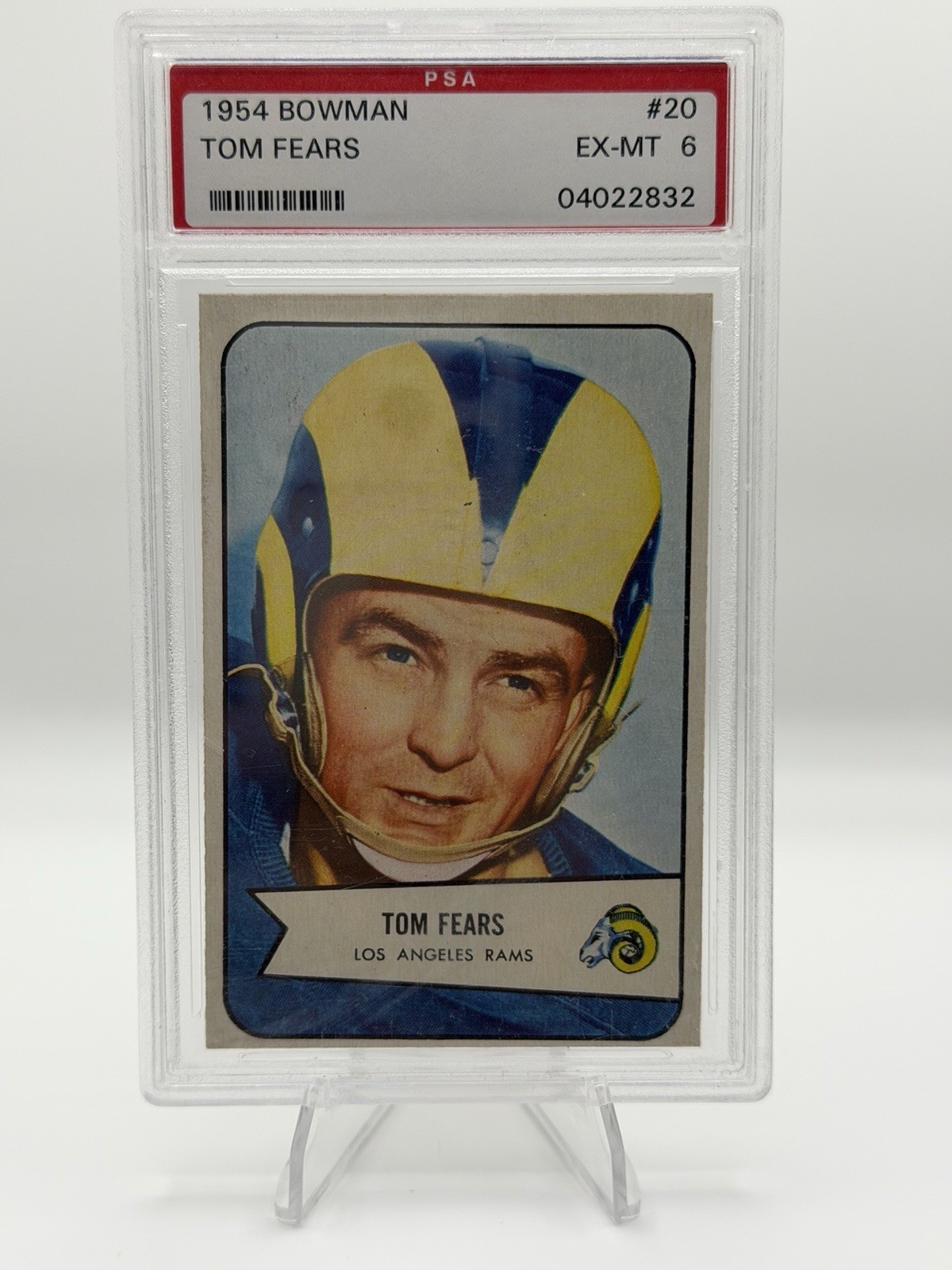 1954 Bowman TOM FEARS #20 PSA 6