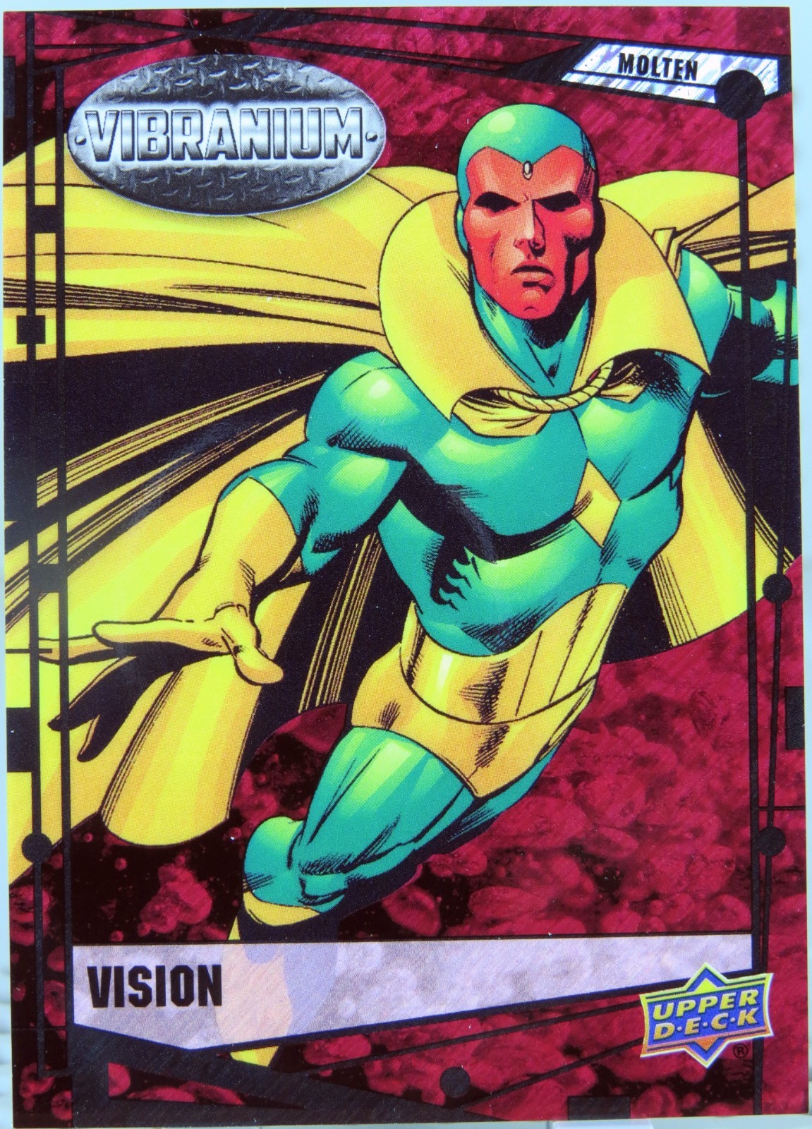 2015 Marvel Vibranium Molten Refractor #18 Vision Trading Card 198/299 NORESERVE