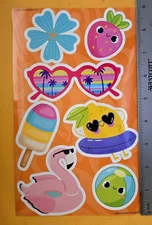 "Hello Summer!" Vinyl Decal Large Format Sticker Sheet