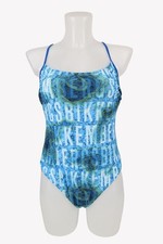 Costume da bagno donna Bikkembergs taglia 38 (M) blu nuovo pezzo unico costume da bagno estivo