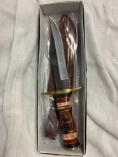 Chipaway Cutlery Fixed Blade Hunting Knife 11 Inches Long Leather Sheath