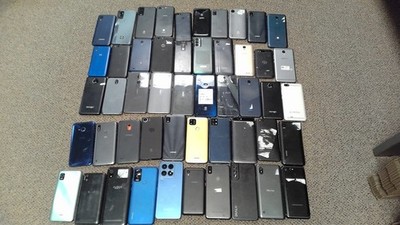 Lot of 50 Non-Working Various Brand Cell Phone Smartphones for Parts