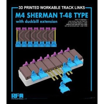 Rye Field Model 3031 1/35 M4 SHERMAN T-48 type workable tracks with duckbill (3D