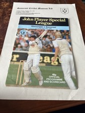 John Player League Programme 1986 - Glamorgan v Somerset