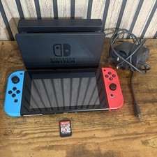 Nintendo Switch Console 32GB Blue Red Joycons Docking Station Charger & Mario K