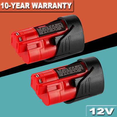 2Stück 12V 3,5Ah Akku Für Milwaukee M12B6 Li-ion 48-11-2460 M12B5 M12 48-11-2401