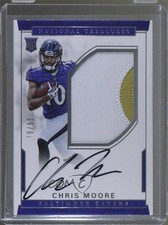 2016 Panini National Treasures RPS Rookie 70/99 Chris Moore #123 Patch Auto 3c4