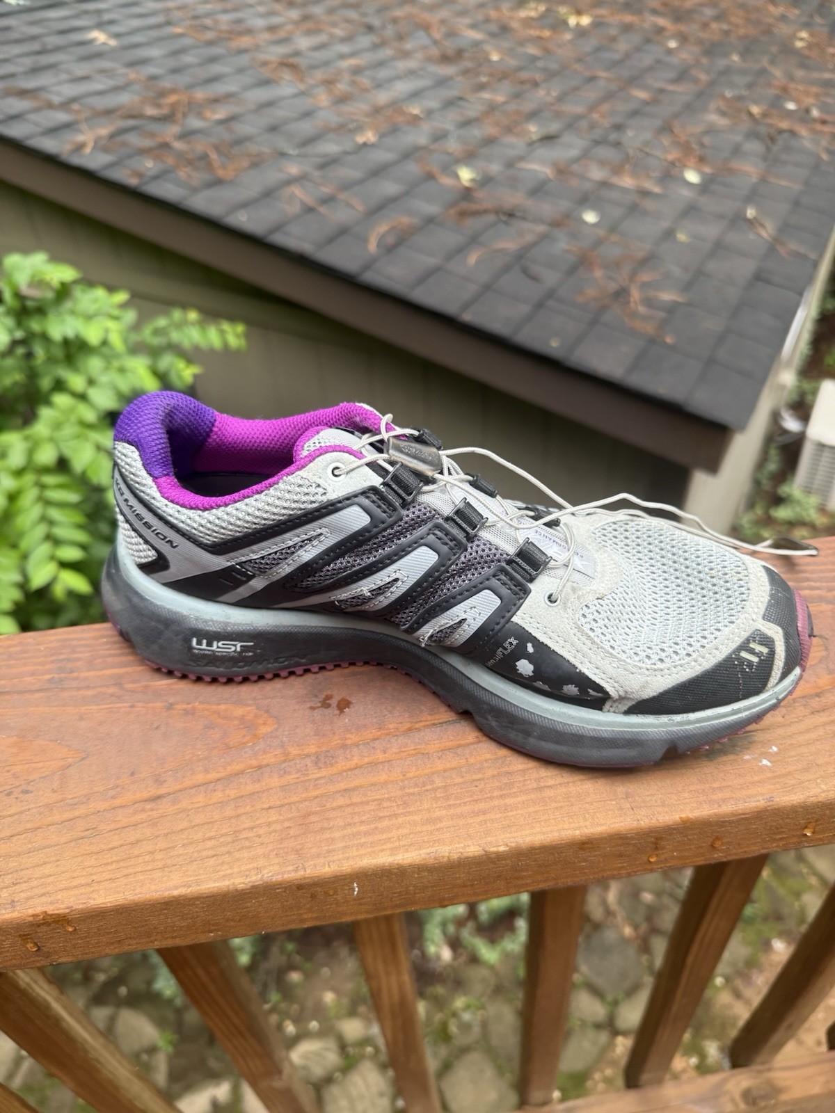 Scarpe Salomon XR Mission donna taglia 9 trail running grigio rete comode passeggio