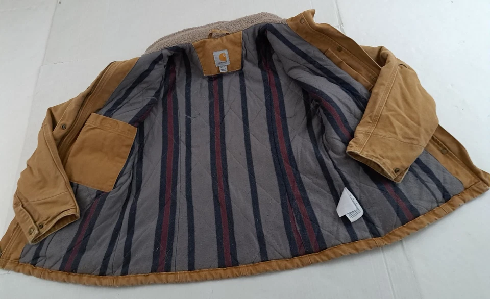 Chaqueta Exterior Vintage Mujer Carhartt Wesley-Pato Botón y Cremallera Talla Pequeña 4/5 Foto 4 de 4