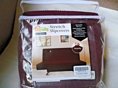 Stretch Slipcover for Medium Futon, Loveseat, Easy-Going, Wine Color
