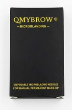 QMYBROW 14 Pin Manual Microblading Needles Sloped Eyebrow Tattoo Sterile 12/26