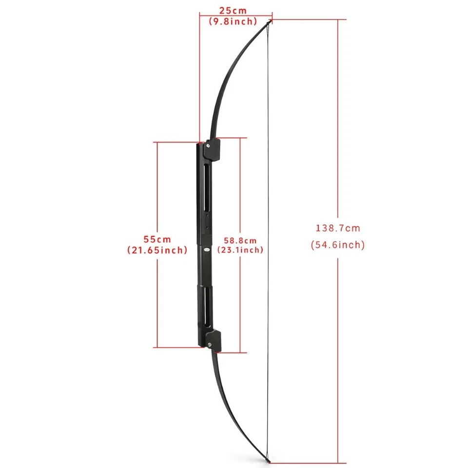 55inch Collapsible Bow Set with Dual Arrow Rests for Archery Hunting Training - Image 4 of 4