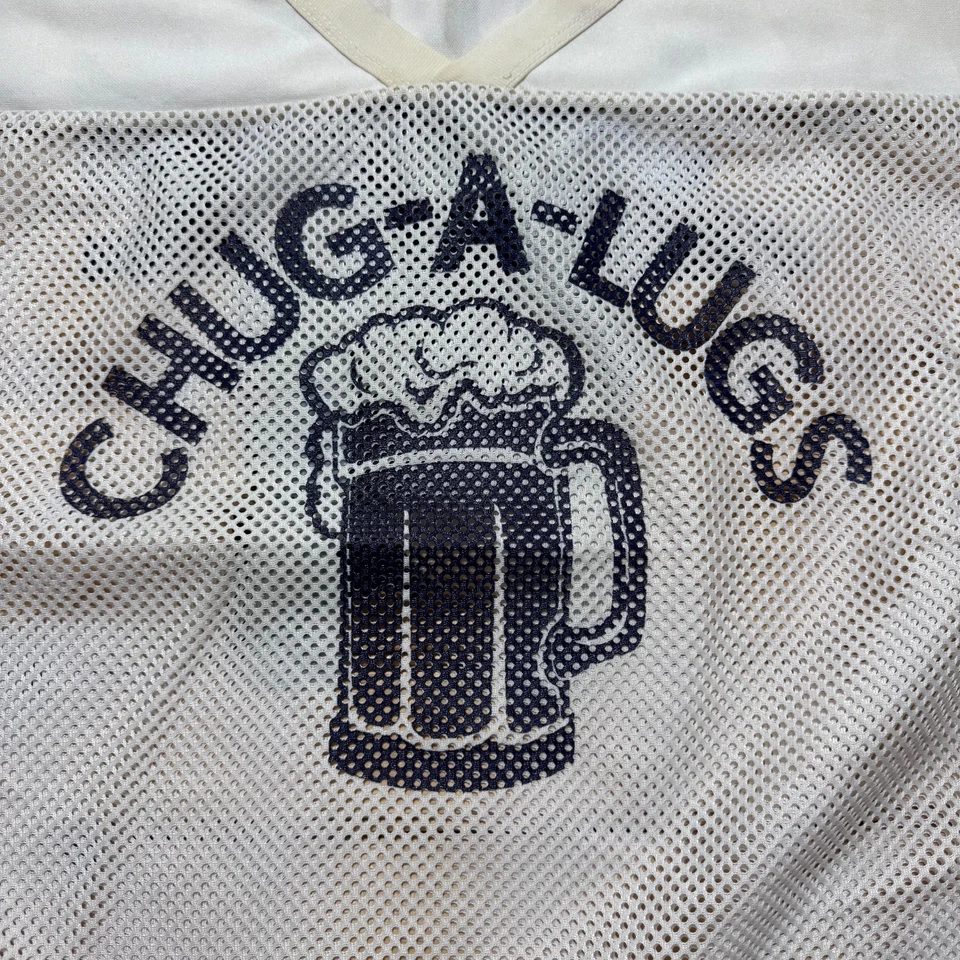 Jersey corto de malla vintage años 80 Chug-A-Lugs Beer Liotta #11 hecho en EE. UU. talla pequeña Foto 2 de 4