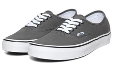VANS AUTHENTIC LACE-UP UNISEX MEN SIZE 5.5 = WOMEN SIZE 7 SHOES GREY PEWTER NEW