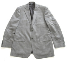 Stafford Men's Gray Herringbone Wool Blazer Old Money Heritage Academia Sz 42