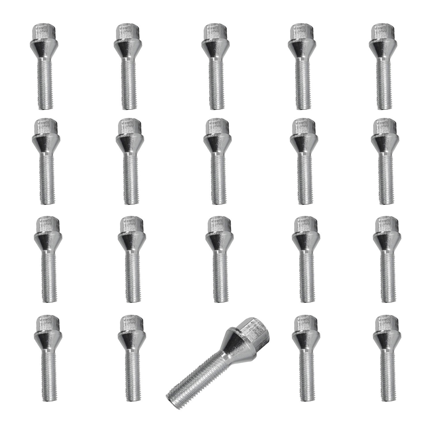 20 Felgen Radschrauben Bolzen Kegelbund M12x1,5 50mm für KIA MINI Nissan Opel